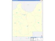 Roger Mills County, OK Wall Map Zip Code Basic Style 2022